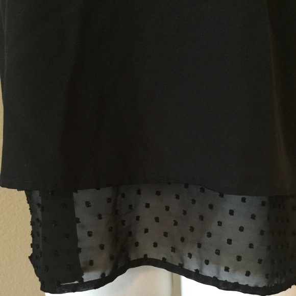 Bar III Layered Polka Dot Hem Top - Picture 4 of 6